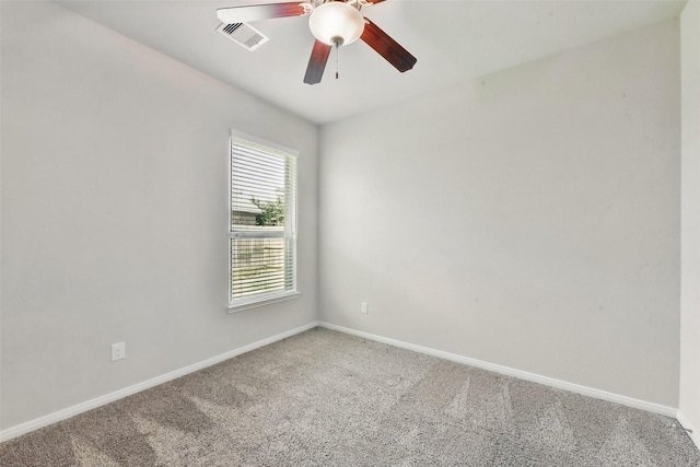 22907 Caverly Ln, Tomball, TX 77375 - spare room with carpet flooring, baseboards, and ceiling fan