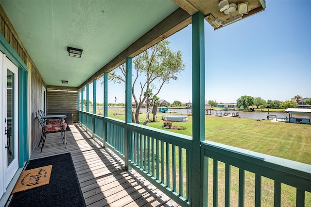 1981 County Road 291, Sargent, TX 77414 - balcony featuring a water view