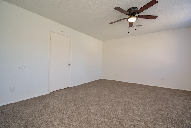 3206 Windchase Blvd Unit 471, Houston, TX 77082 - unfurnished room featuring carpet, ceiling fan, baseboards, and a textured ceiling