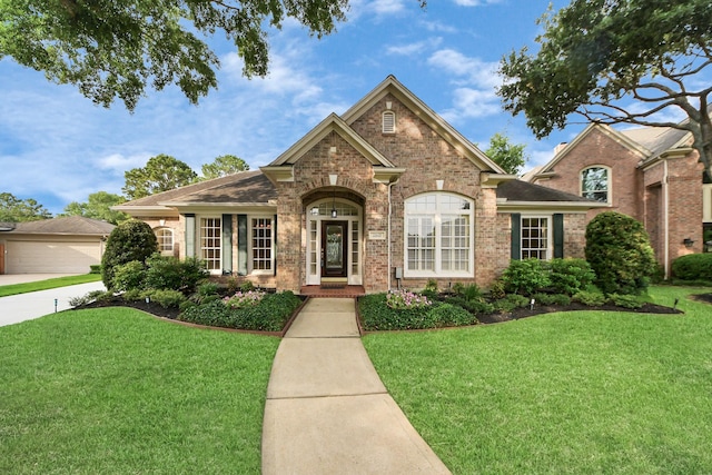 22127 Glen Arden Ln, Katy, TX 77450 - traditional home with brick siding and a front lawn