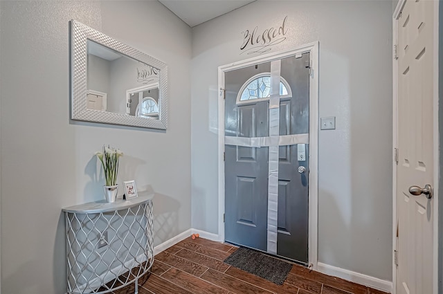 2827 Silver Charm, Houston, TX 77014 - entrance foyer featuring wood tiled floors and baseboards
