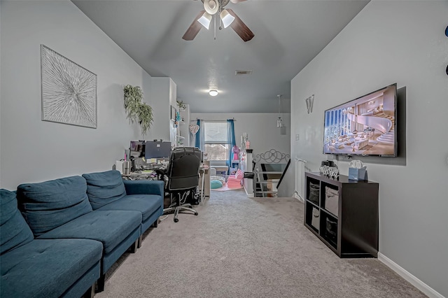 2827 Silver Charm, Houston, TX 77014 - carpeted office featuring ceiling fan