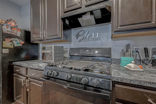 2827 Silver Charm, Houston, TX 77014 - kitchen featuring black appliances and extractor fan