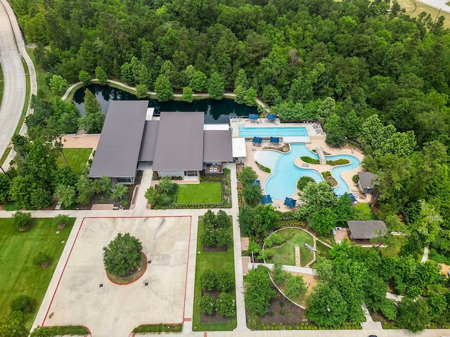 4021 Windsor Chase Dr, Spring, TX 77386 - view of property location featuring property parcel outlined and a pool