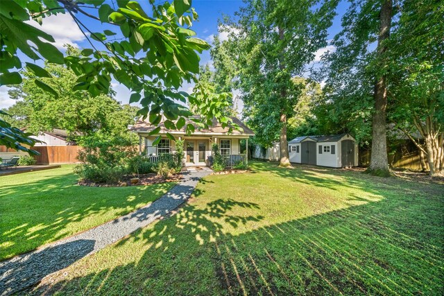 3431 Bristlecone Trl, Spring, TX 77380 - view of yard featuring french doors