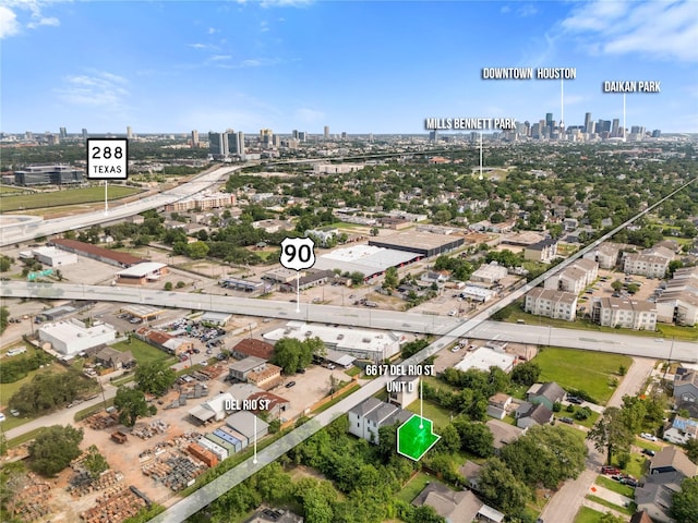 6617 Del Rio St Unit D, Houston, TX 77021 - bird's eye view of city skyline