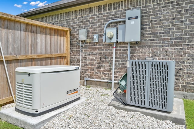 3921 Enchanted Timbers Ln, Spring, TX 77386 - exterior view of a power unit, cooling unit, brick siding, and electric meter