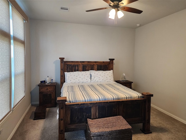 6006 Thief River Falls Dr, Katy, TX 77493 - carpeted bedroom with baseboards and ceiling fan