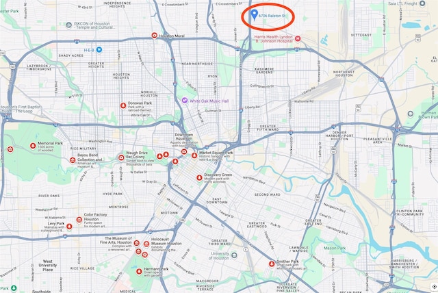 6706 Ralston St, Houston, TX 77016 - map of property with streets / nearby areas