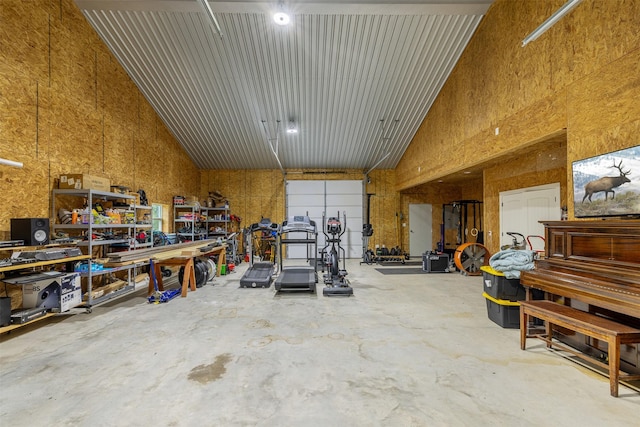 5292 Horseshoe Dr, Anderson, TX 77830 - garage featuring a workshop area