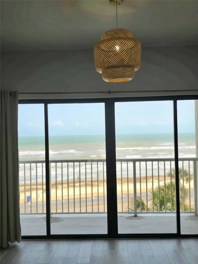 7700 Seawall Blvd Unit 409, Galveston, TX 77551 - detailed view of nearby beach and wood finished floors