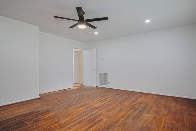 1029 Dolly Wright St, Houston, TX 77088 - spare room featuring wood finished floors, ceiling fan, recessed lighting, and baseboards