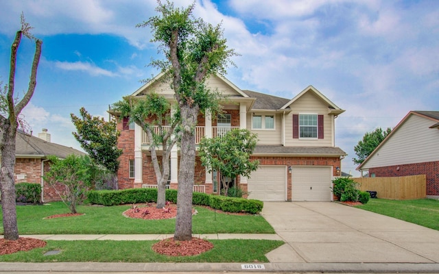 6018 Lamb Crk, Missouri City, TX 77459 - view of front facade with brick siding, driveway, and a garage
