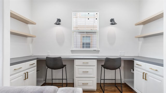 1415 W 21st St Unit A, Houston, TX 77008 - office featuring built in study area and dark wood-type flooring