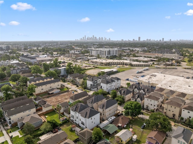 1415 W 21st St Unit A, Houston, TX 77008 - aerial overview of property's location featuring skyline