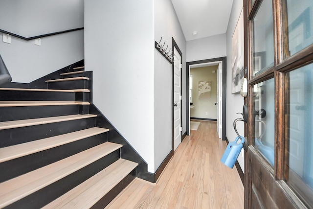 1544 W 23rd St Unit B, Houston, TX 77008 - stairs featuring wood finished floors