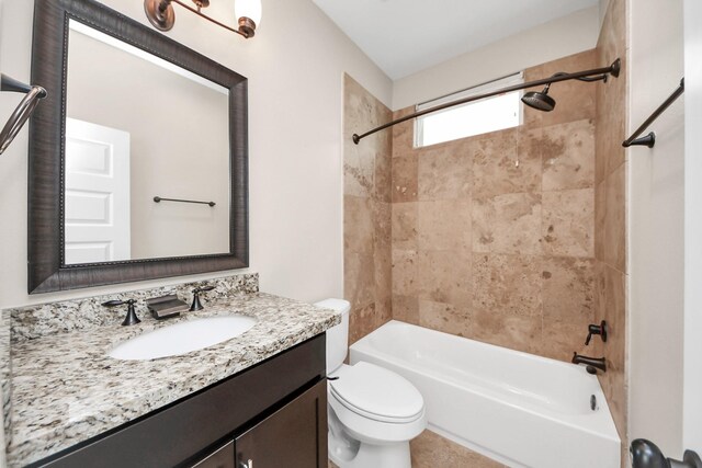 1544 W 23rd St Unit B, Houston, TX 77008 - full bathroom with toilet, vanity, and shower / bathtub combination