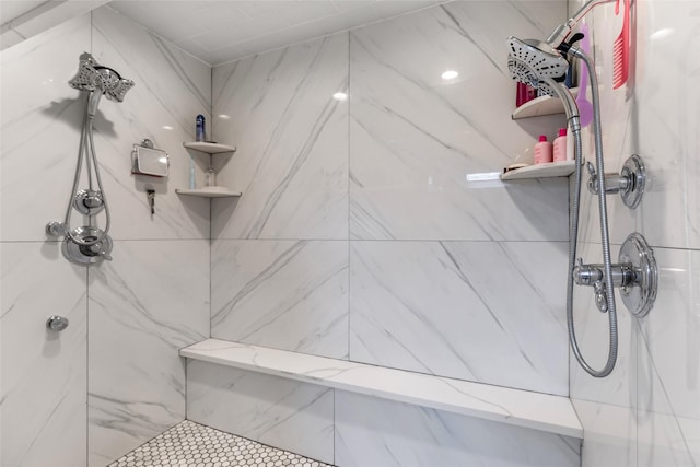 1310 Hickory Ln, Houston, TX 77339 - full bath with a marble finish shower