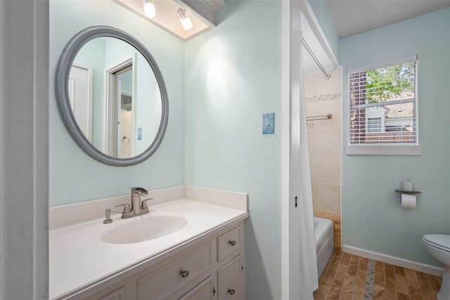 707 Center Hill Dr, Houston, TX 77079 - full bathroom with vanity and  shower combination