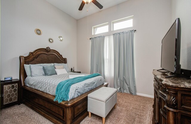 3111 Jane Way, Richmond, TX 77406 - bedroom with light carpet, ceiling fan, and baseboards