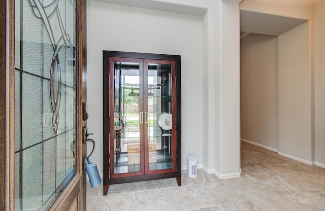 3111 Jane Way, Richmond, TX 77406 - tiled foyer featuring french doors and baseboards