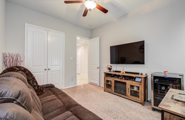 3111 Jane Way, Richmond, TX 77406 - living room with ceiling fan and carpet