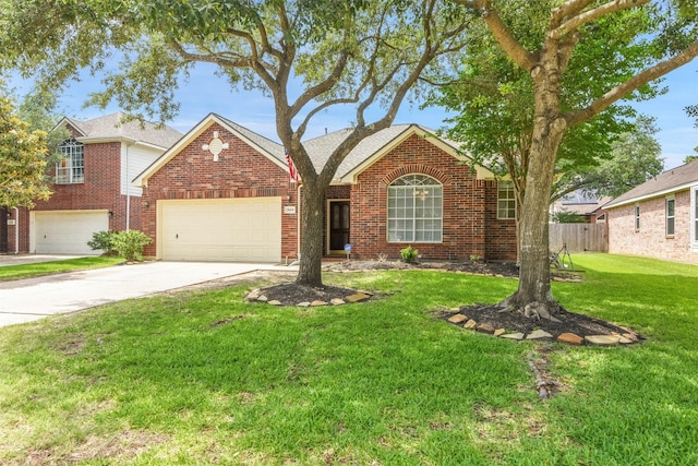 20434 Willow Trace Dr, Cypress, TX 77433 - view of front of property featuring brick siding, concrete driveway, and an attached garage
