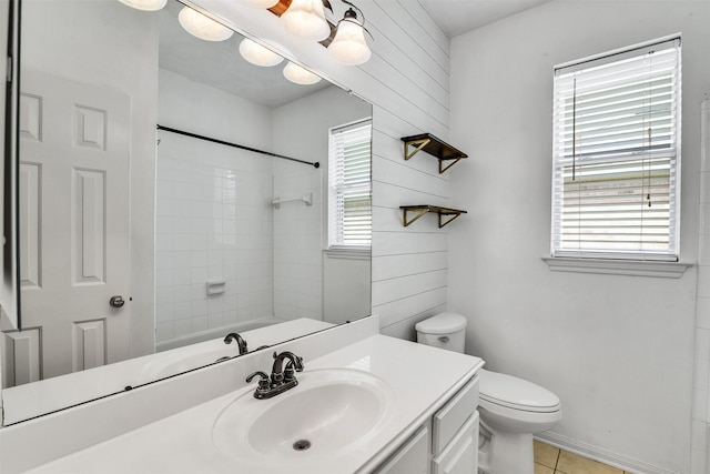 20434 Willow Trace Dr, Cypress, TX 77433 - full bath featuring toilet, vanity, a shower, and tile patterned flooring