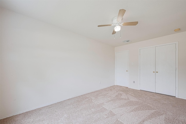 427 Sunset Colony Dr, Rosharon, TX 77583 - unfurnished bedroom with carpet floors, a closet, and ceiling fan