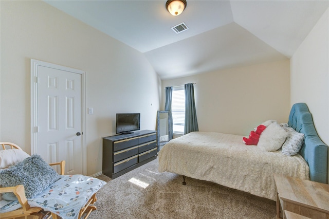 223 Summer Gate Ct, Rosenberg, TX 77469 - bedroom featuring carpet floors, lofted ceiling, and baseboards