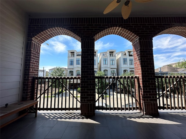 508 W Clay St, Houston, TX 77019 - view of patio with a ceiling fan