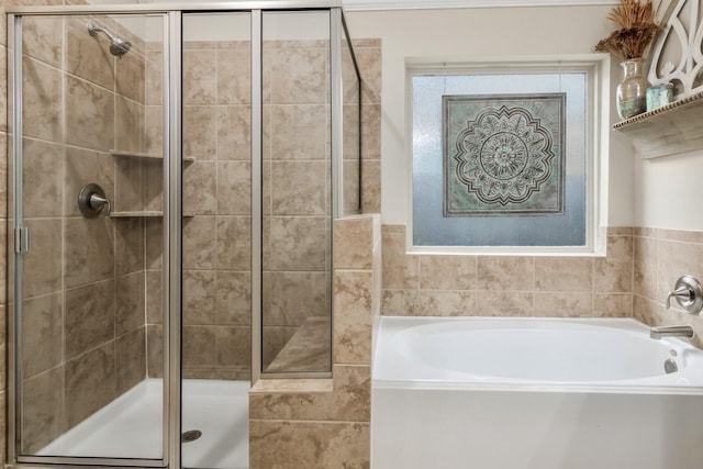 23118 Mestina Knoll Dr, Porter, TX 77365 - bathroom with a shower stall and a bath
