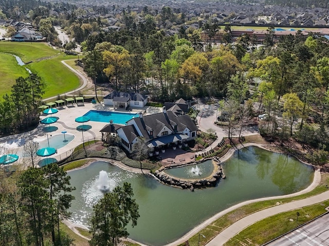 31297 New Forest Park Ln, Spring, TX 77386 - aerial overview of property's location featuring a nearby body of water and nearby suburban area