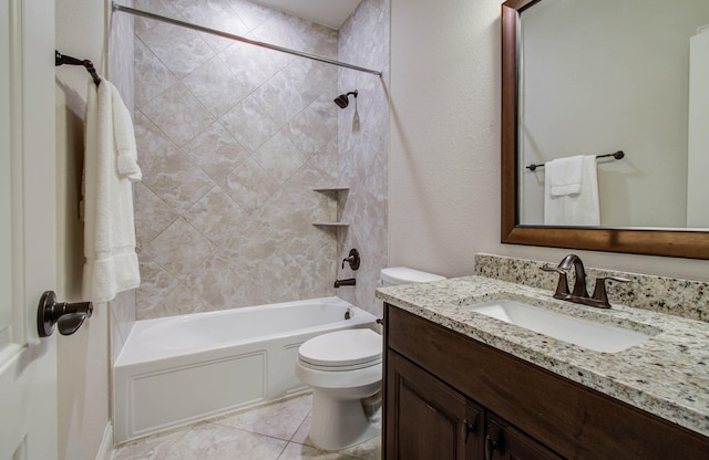 31297 New Forest Park Ln, Spring, TX 77386 - bathroom featuring vanity, shower / bath combination, and tile patterned flooring