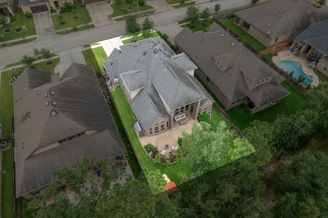 31297 New Forest Park Ln, Spring, TX 77386 - aerial view of residential area with a pool