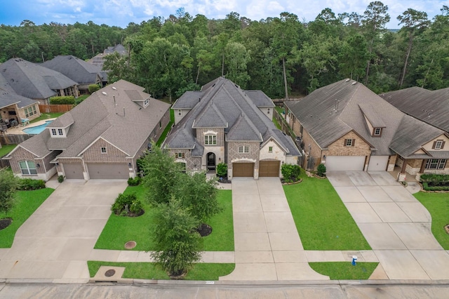 31297 New Forest Park Ln, Spring, TX 77386 - aerial view of residential area featuring a heavily wooded area