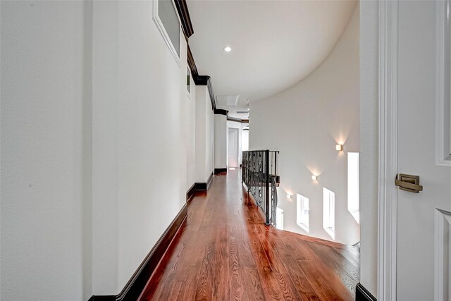 825 W 16th St Unit A, Houston, TX 77008 - corridor with an upstairs landing and dark wood finished floors