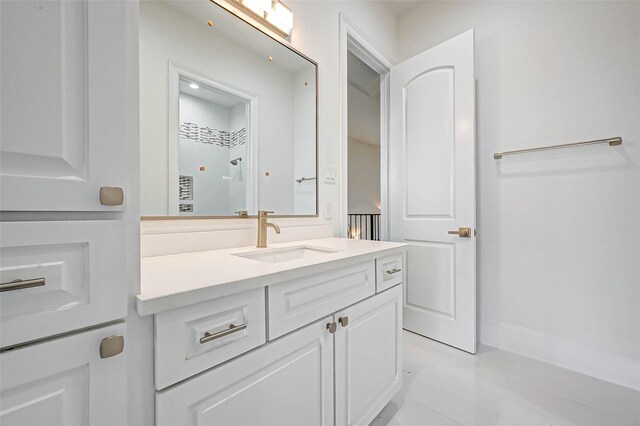 825 W 16th St Unit A, Houston, TX 77008 - bathroom with vanity and tile patterned floors
