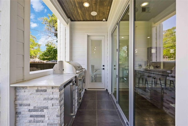 2310 Althea Dr, Houston, TX 77018 - view of patio / terrace featuring exterior kitchen and a sink