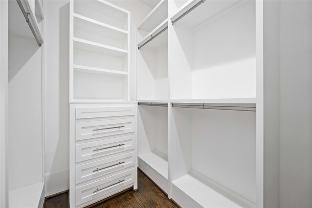 2310 Althea Dr, Houston, TX 77018 - walk in closet with dark wood-type flooring
