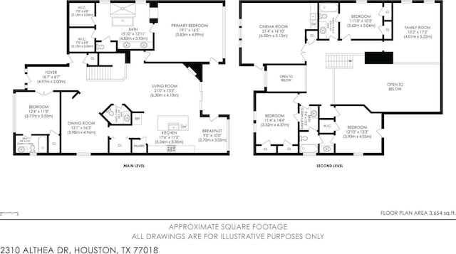 2310 Althea Dr, Houston, TX 77018 - room layout