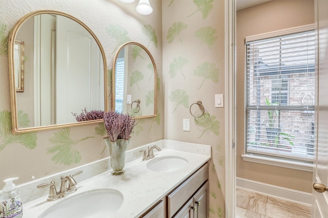 1010 Zoyas Creek Trl, Katy, TX 77494 - full bath featuring double vanity and baseboards