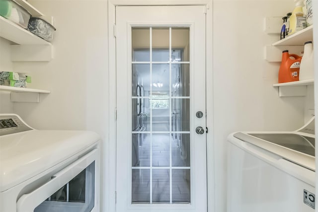 9819 Orangevale Dr, Spring, TX 77379 - washroom with independent washer and dryer