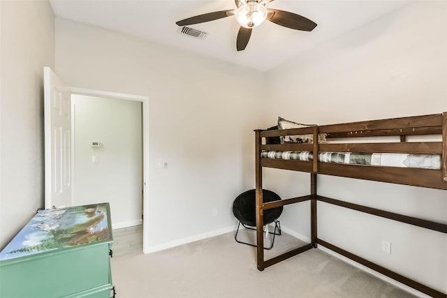 9819 Orangevale Dr, Spring, TX 77379 - bedroom with carpet, baseboards, and ceiling fan