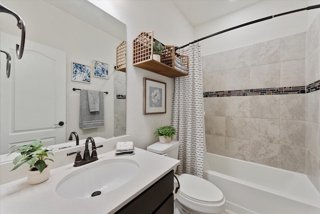 3933 Eagle Nest Lake Ln, Magnolia, TX 77354 - full bath featuring toilet, shower / tub combo with curtain, and vanity