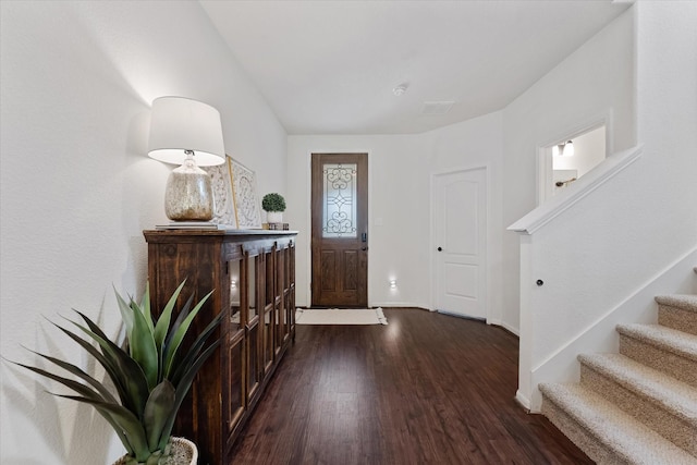 3933 Eagle Nest Lake Ln, Magnolia, TX 77354 - entryway featuring wood finished floors, stairway, and baseboards