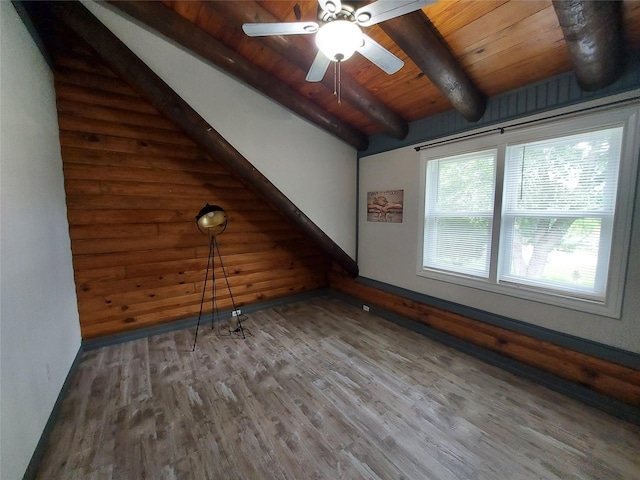 21403 Briar Meadow Rd N, Hempstead, TX 77445 - bonus room with wood ceiling, wood finished floors, ceiling fan, and baseboards