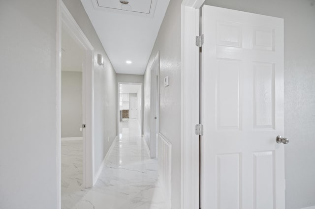 2414 Camillia St, Highlands, TX 77562 - corridor with light marble finish floors and baseboards