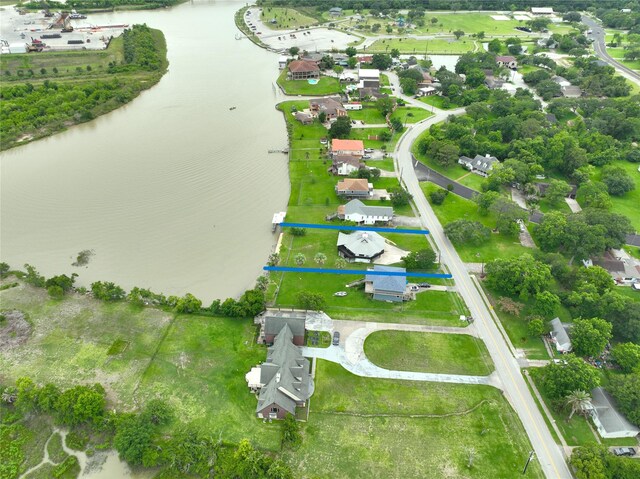 110 Bayou Dr, Baytown, TX 77520 - view of property location featuring a large body of water and property parcel outlined