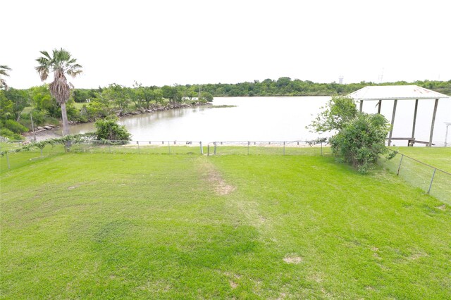 110 Bayou Dr, Baytown, TX 77520 - view of yard featuring a water view